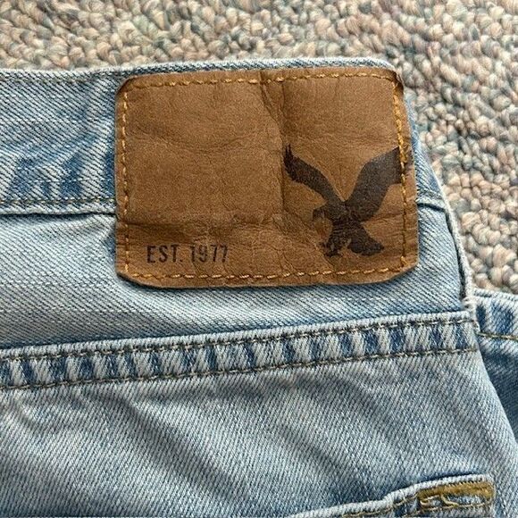 American Eagle Jeans Men 34x34 Blue Denim Light Wash Original Boot Cut - Picture 7 of 14